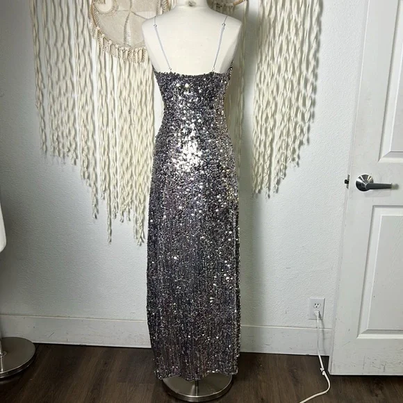 leopard maxi dress with sleeves Leopard Notched Long Sleeve Maxi Dress Leopard / (US 16-18)XL